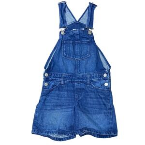 Old Navy Girls Medium Wash Denim Shortalls Overalls Size M 8 Regular Blue Cotton